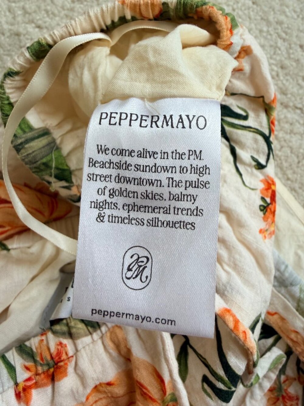 PEPPERMAYO Dalida linen lined pants lily orange cream, S - Picture 5 of 9